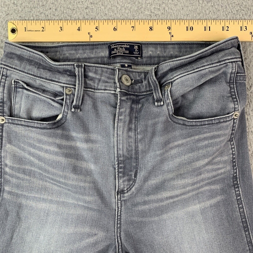 Abercrombie And Fitch Jeans Womens Size 26 Simone High Rise Super Skinny - Picture 2 of 9